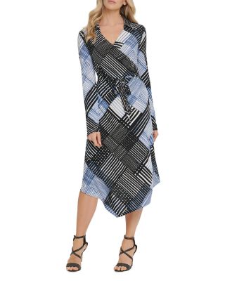 DKNY Faux Wrap Shirt Dress | Bloomingdale's